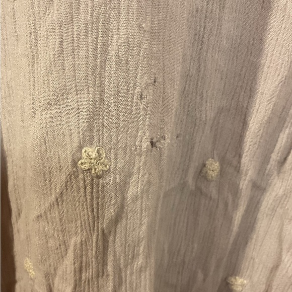 Free People Periwinkle Hook & Eye Closure Prairie Milkmaid Maxi Dress A13 - Picture 5 of 6